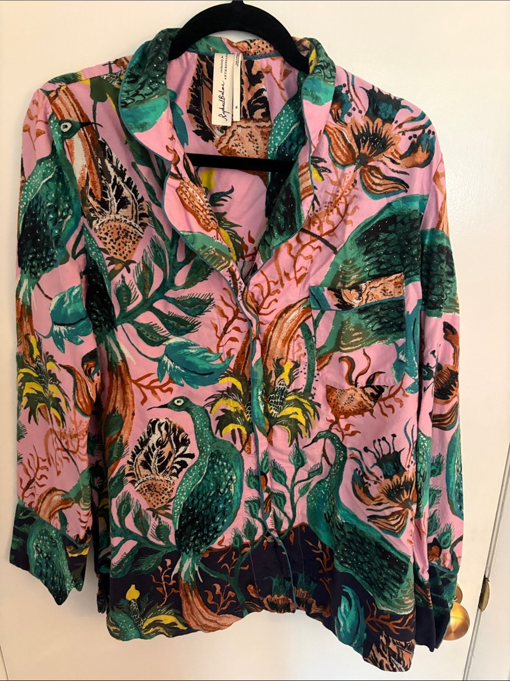 Anthropologie Pajama Set!!! Printed Button-Front Women’s Top XL
